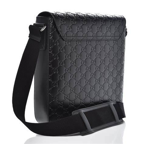 gucci black messenger crossbody|Men's Designer Messenger Bags .